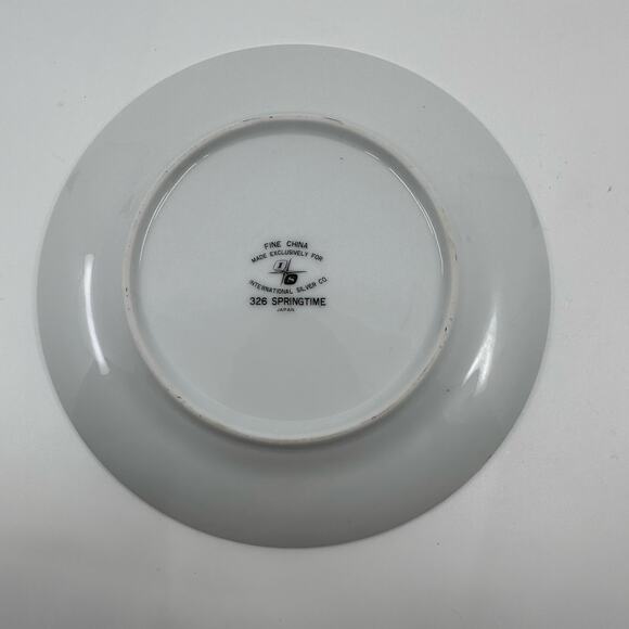 International Silver Co Fine China Cup & 3 Saucers 326 Springtime 4 Pc Serveware - Picture 10 of 11